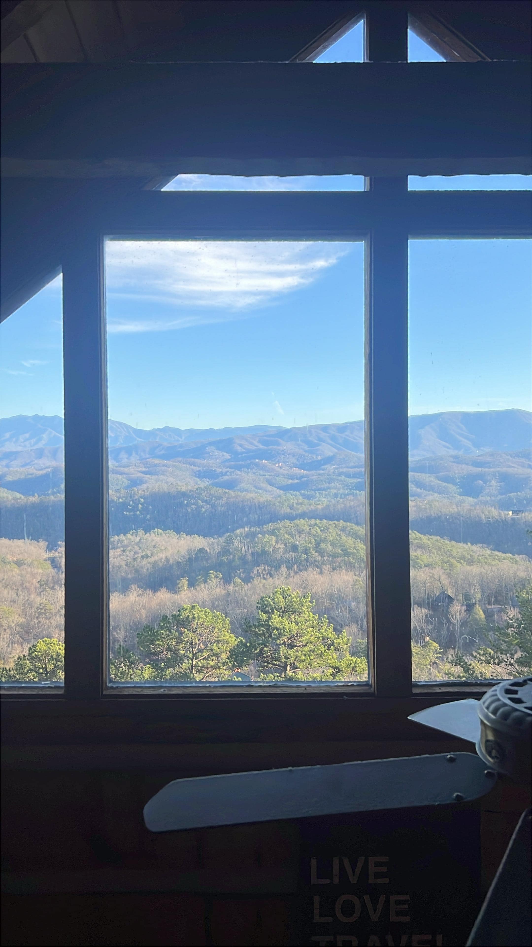 View from bed in the loft 