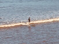 Watched the tidal bore from the hotel patio