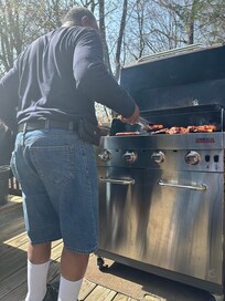 Cooking on the grill!