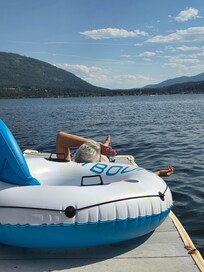 Relaxing on the dock