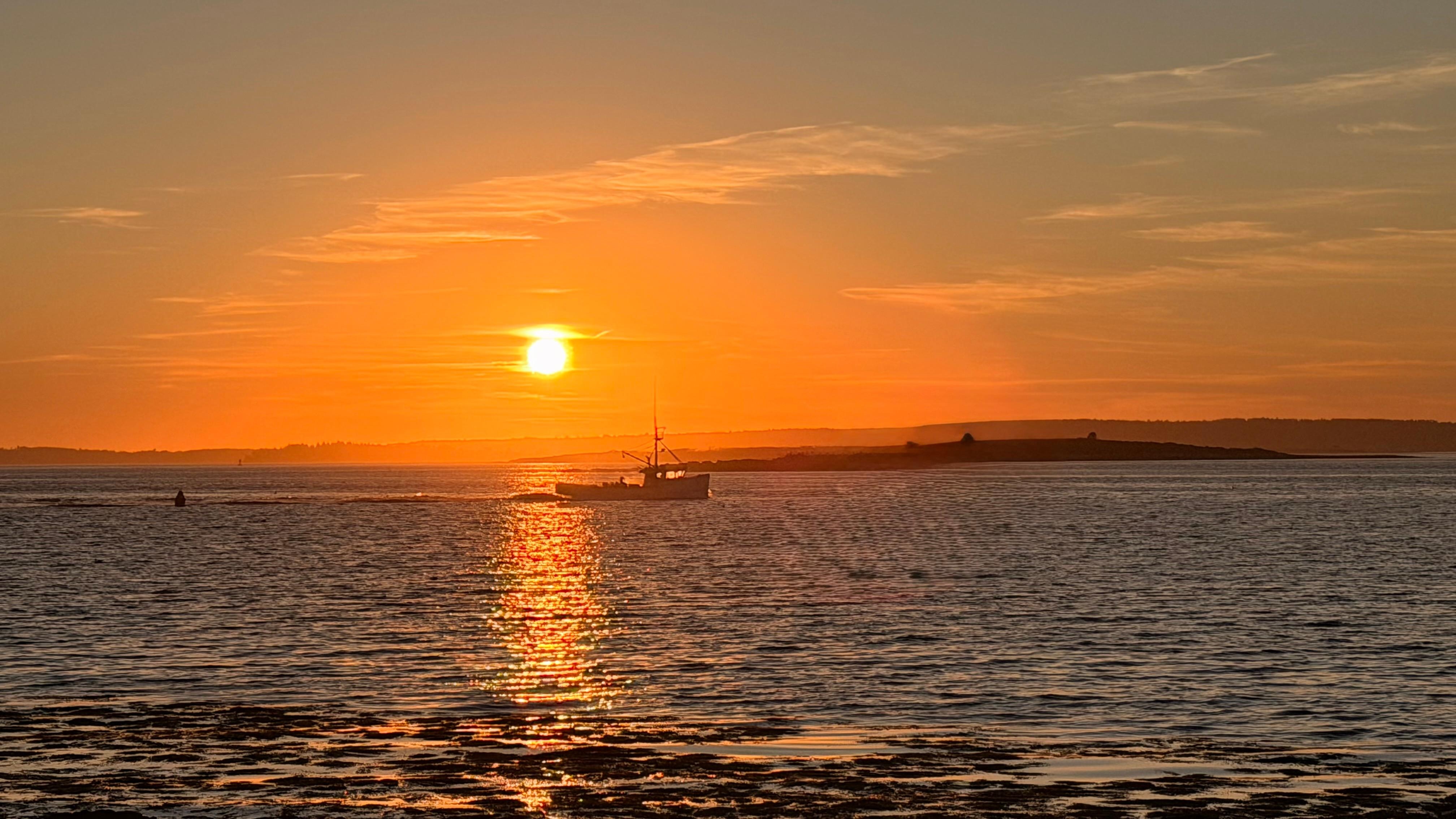 View from the beach in front of the cottage. 