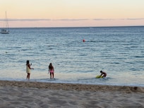 Swimming at the beach
