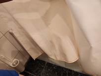 Dirty shower curtain