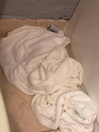 had to use all of the towels each day to not slip and fall when in the restroom.