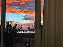 Balcony view sunset