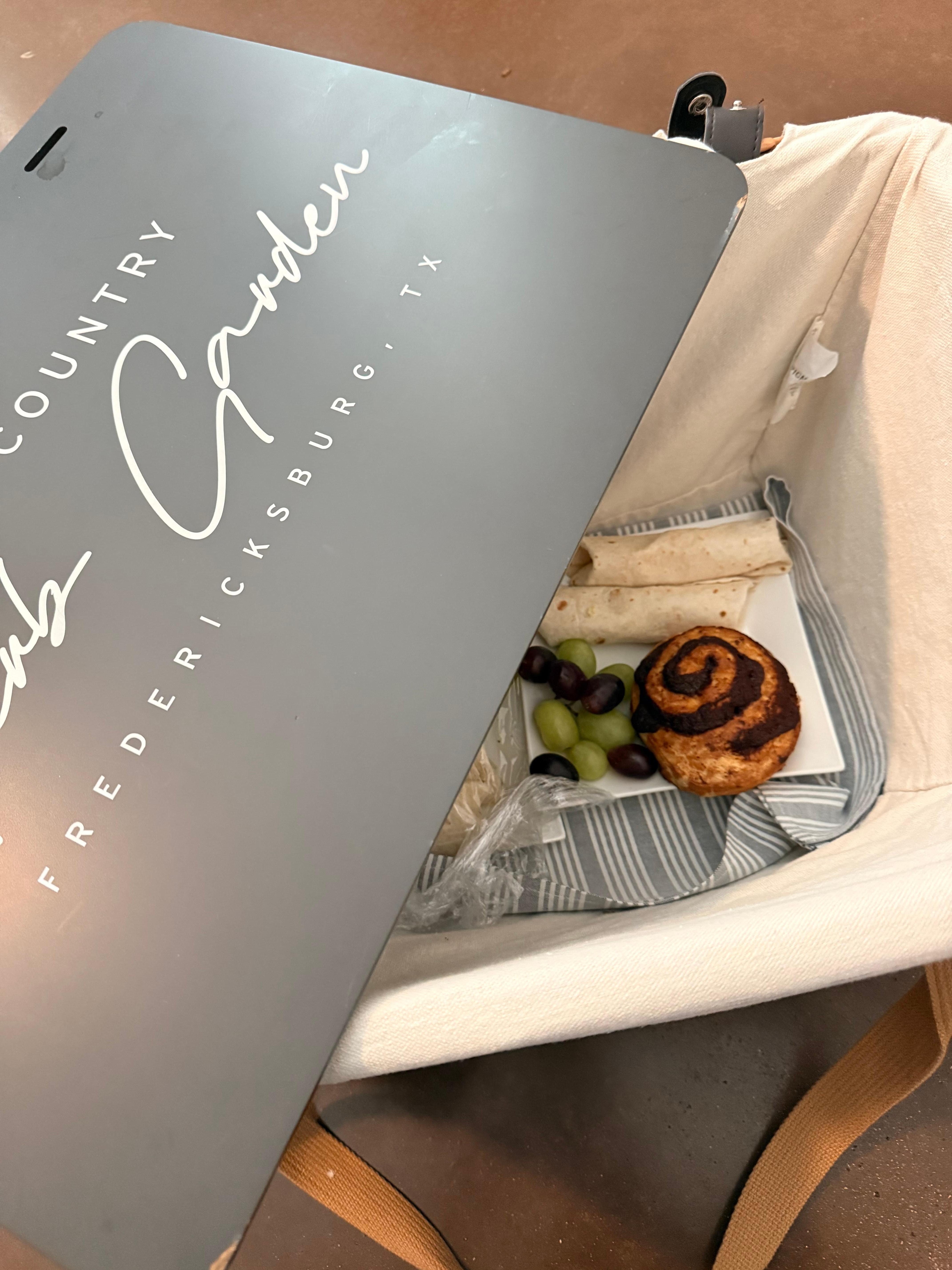 Breakfast delivered in a nice basket