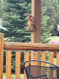 Cute bear greets you at your arrival.