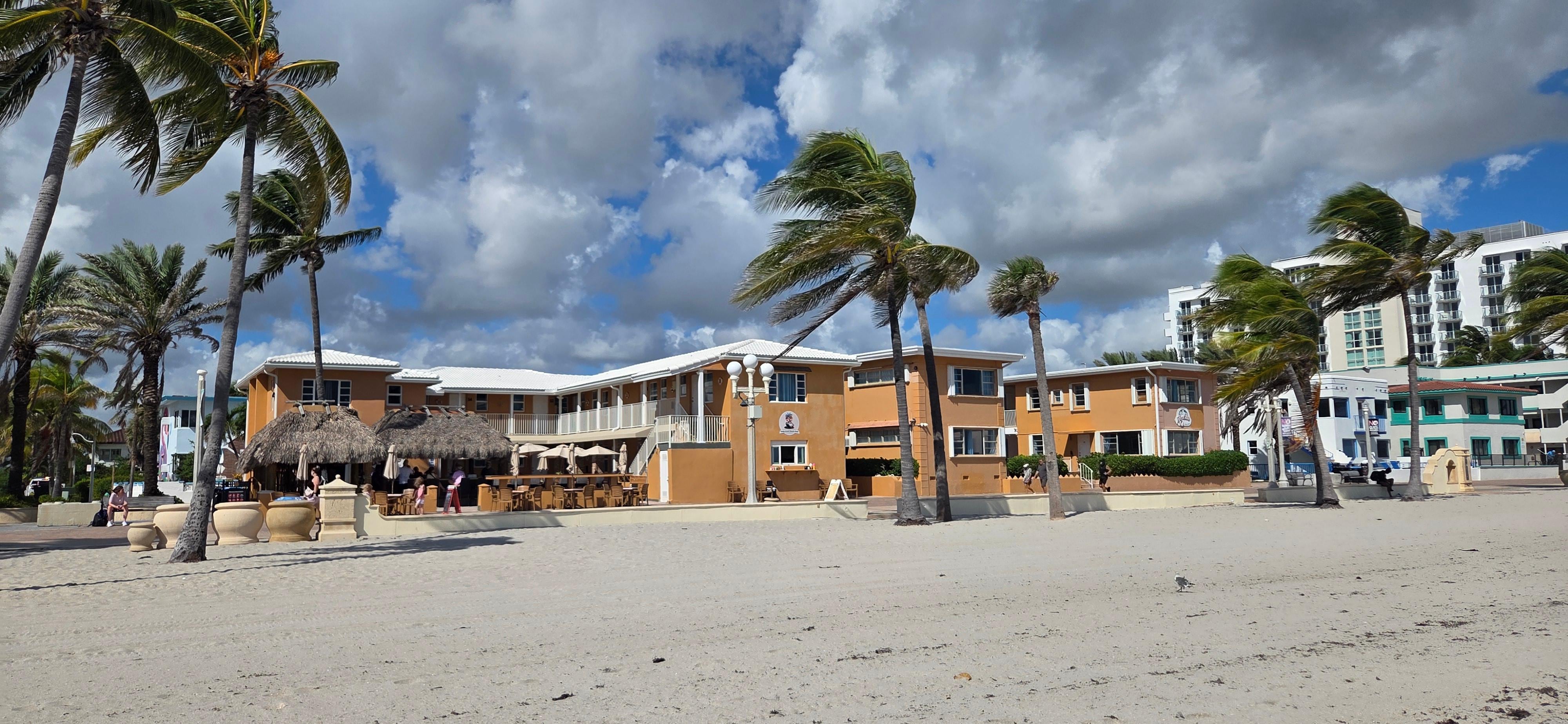 View of hotel from the beach