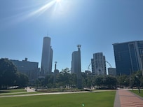 Centennial park located right outside the hotel.