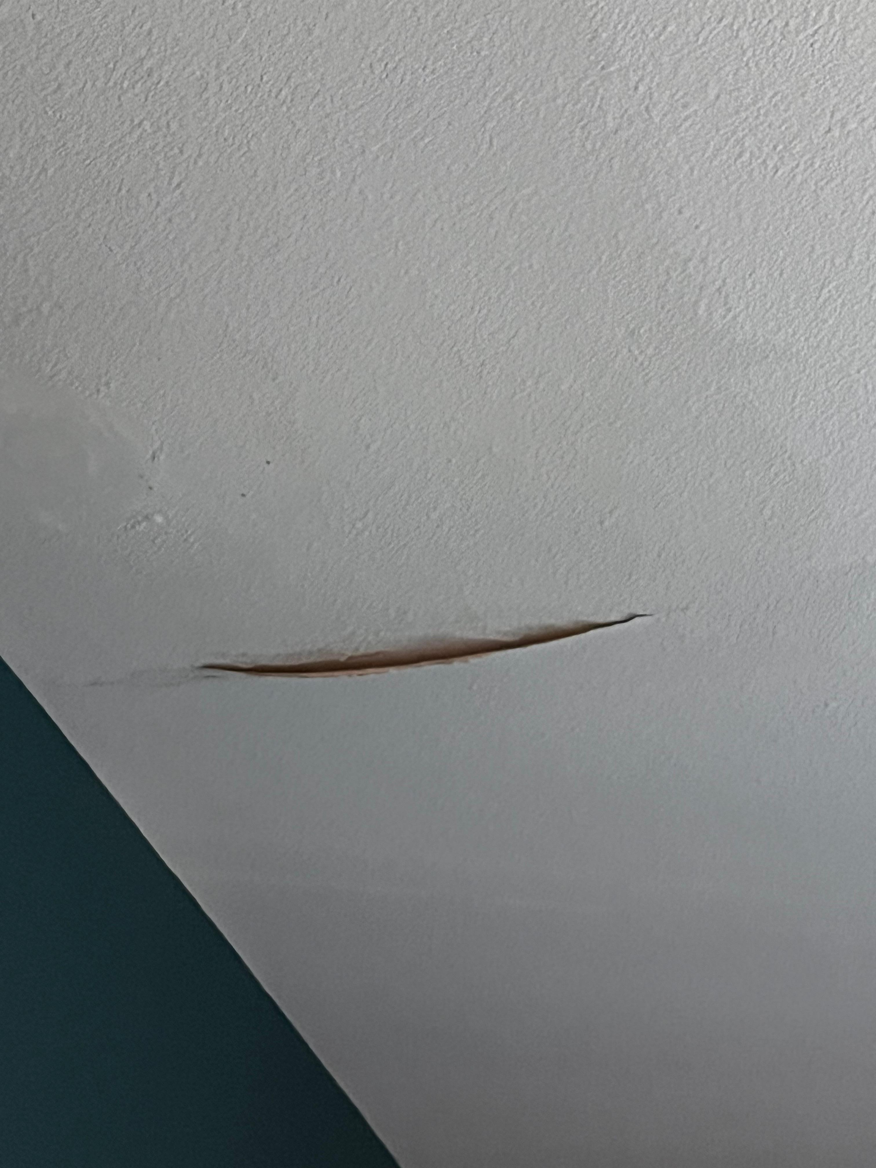 That was on the ceiling 