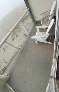 Construction debris left on the balcony