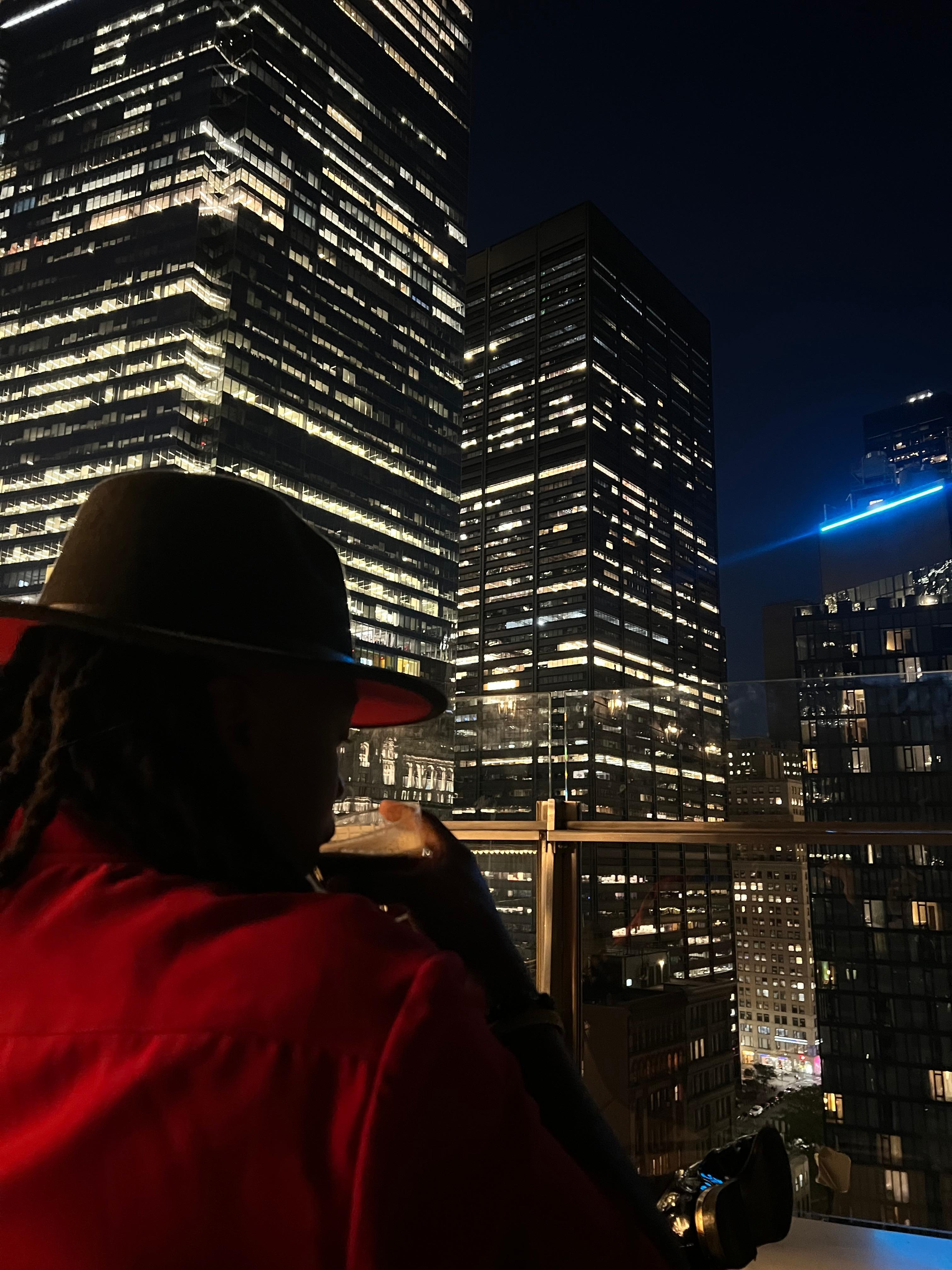 Rooftop at night