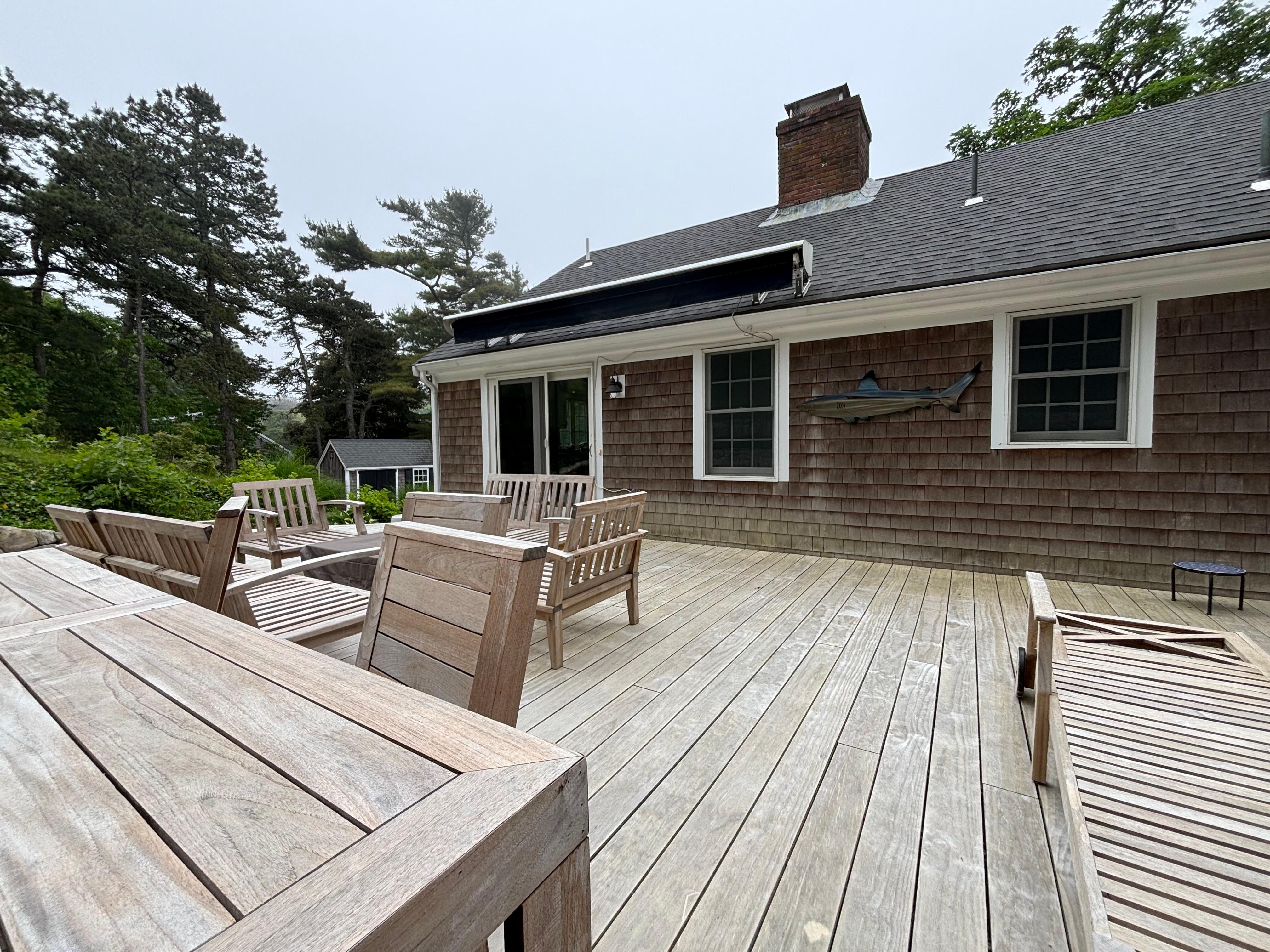 More deck.  They had pads for all furniture, but not shown here. 