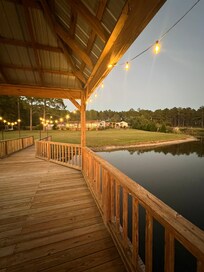 From the lake looking back at our villa