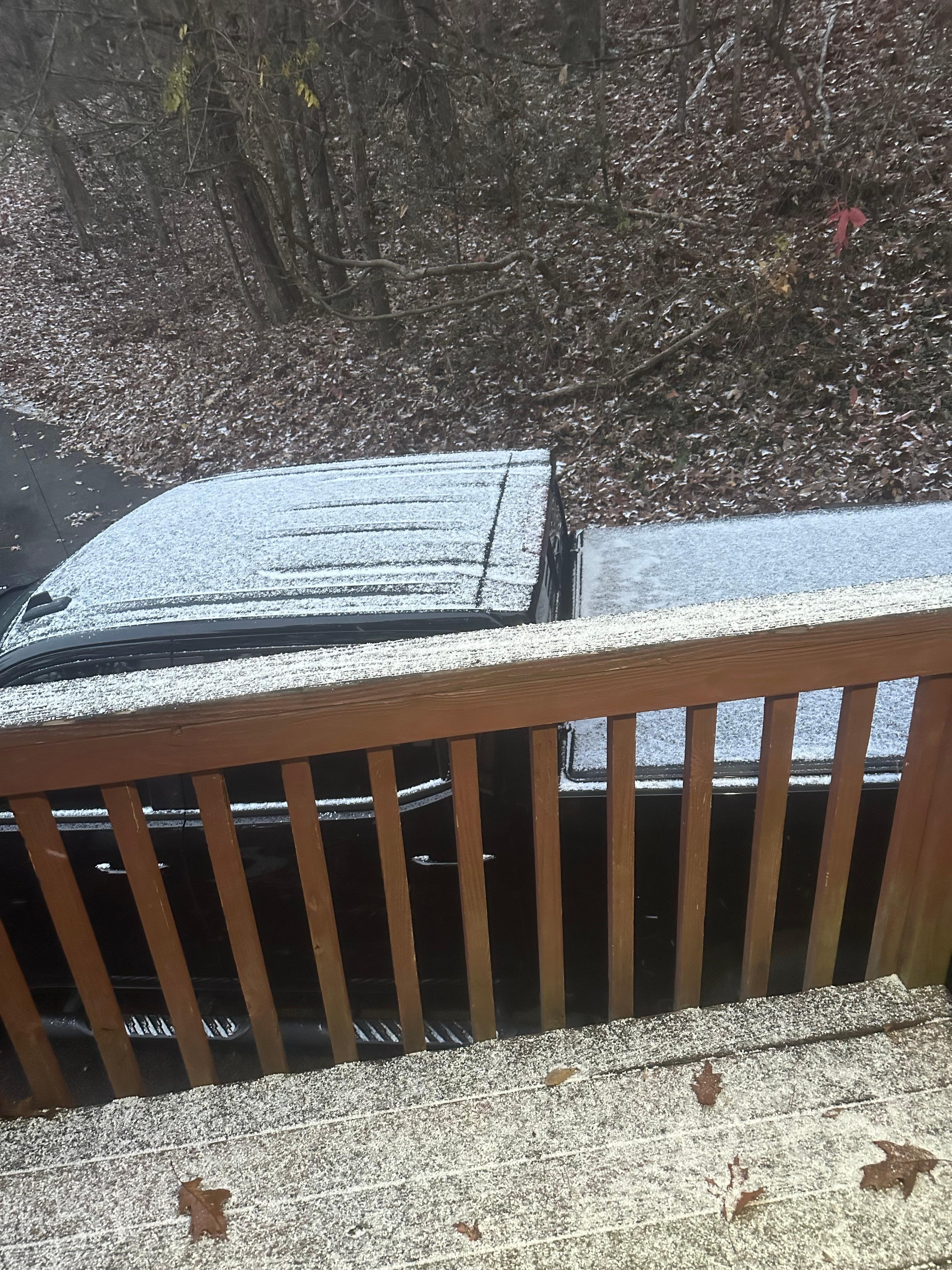 Had a light dusting of snow while there