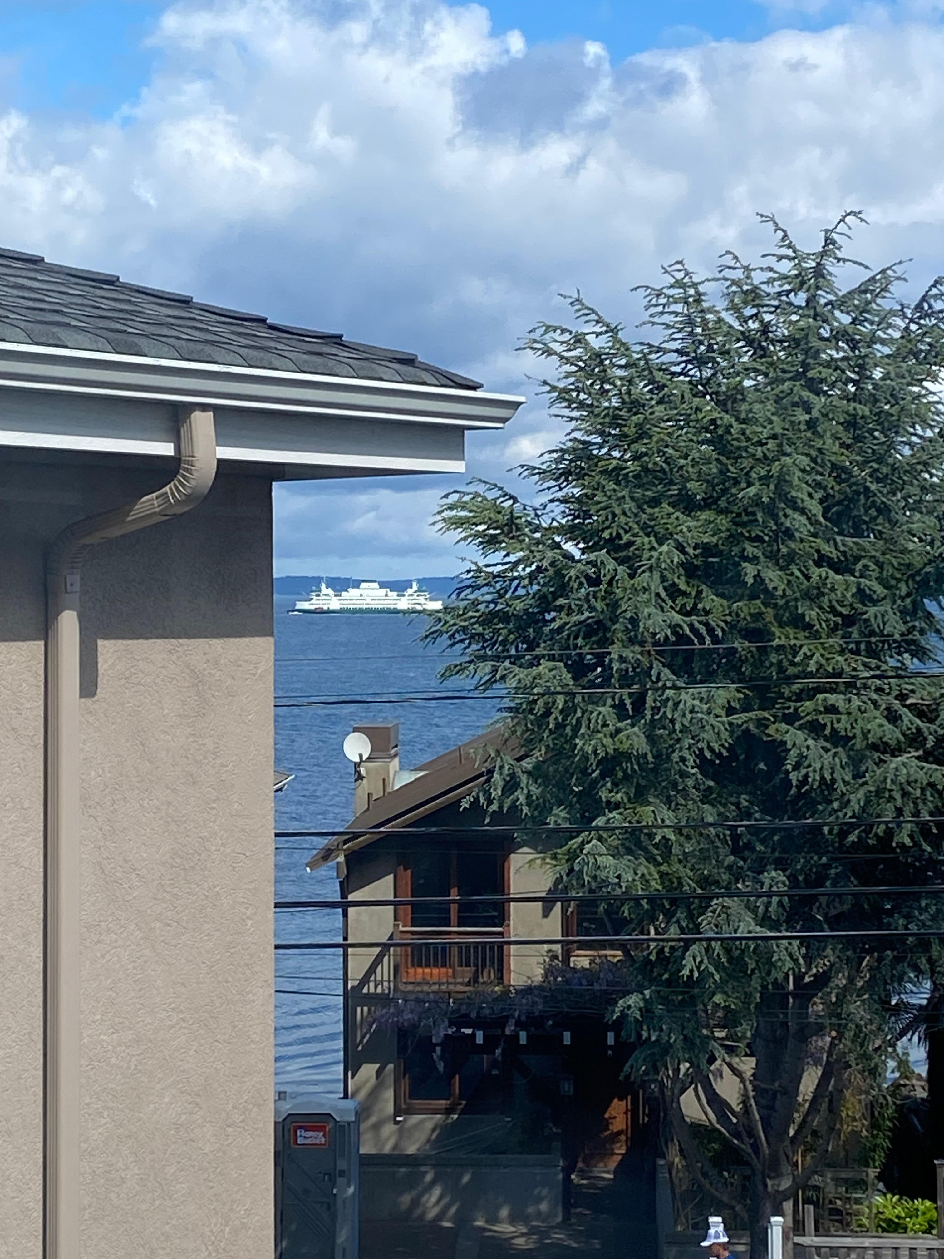 View from the master bedroom. Loved watching the ferries go by!