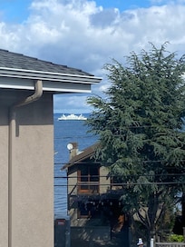View from the master bedroom. Loved watching the ferries go by!