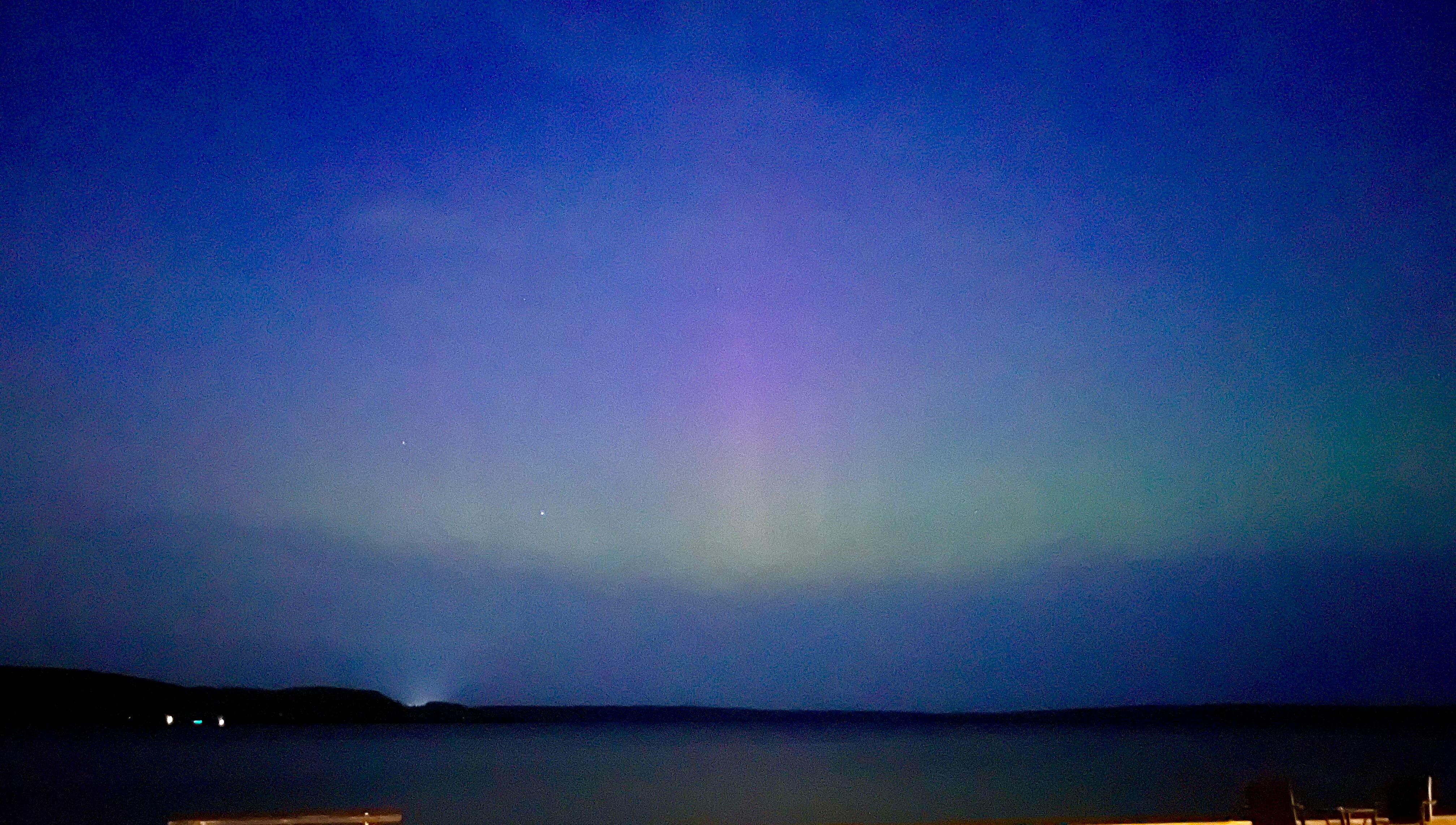 Northern lights showed up right outside 