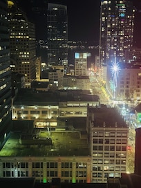 Our bay view at night.