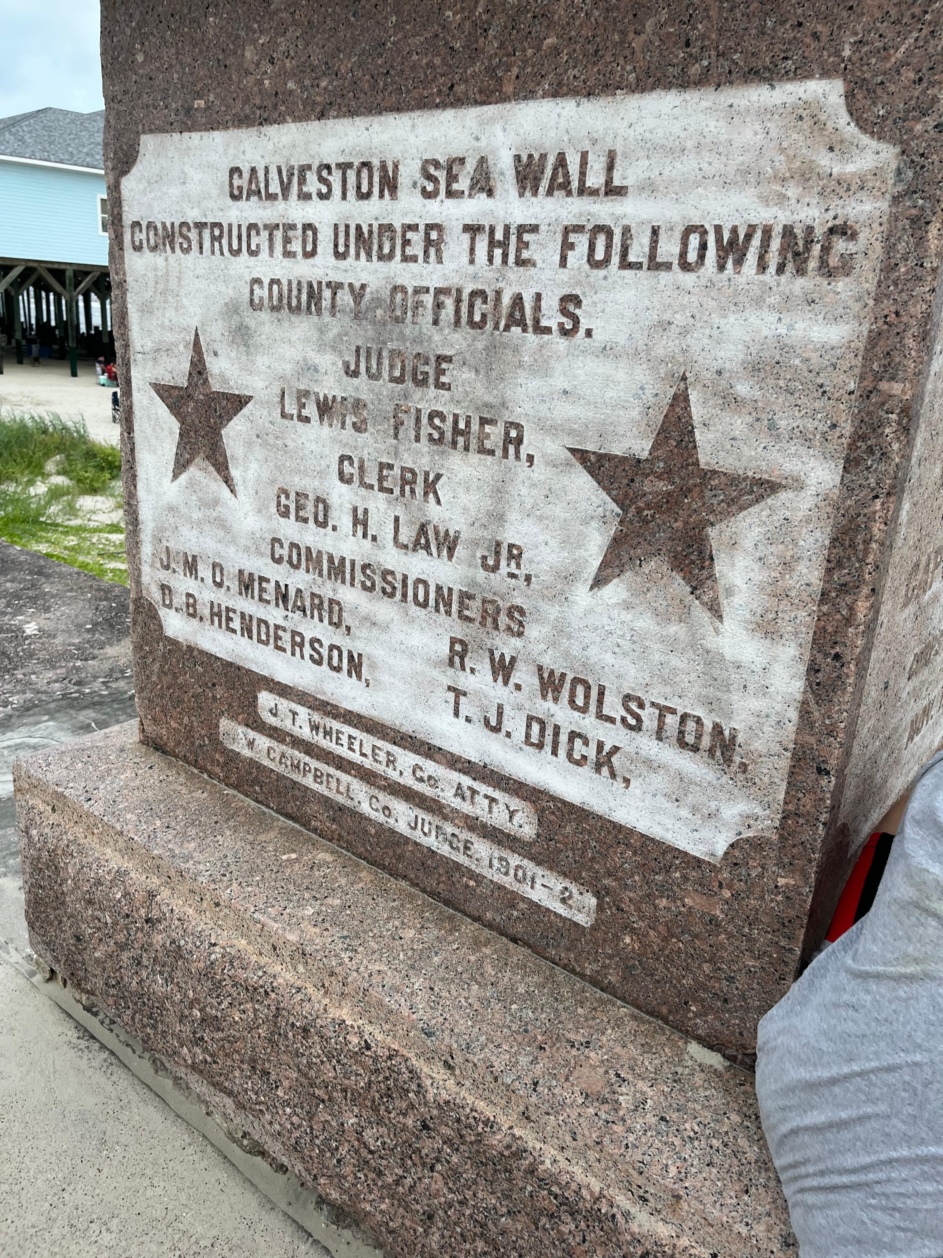 The seawall was constructed to withstand storms and keep the gulf waters in the gulf.
