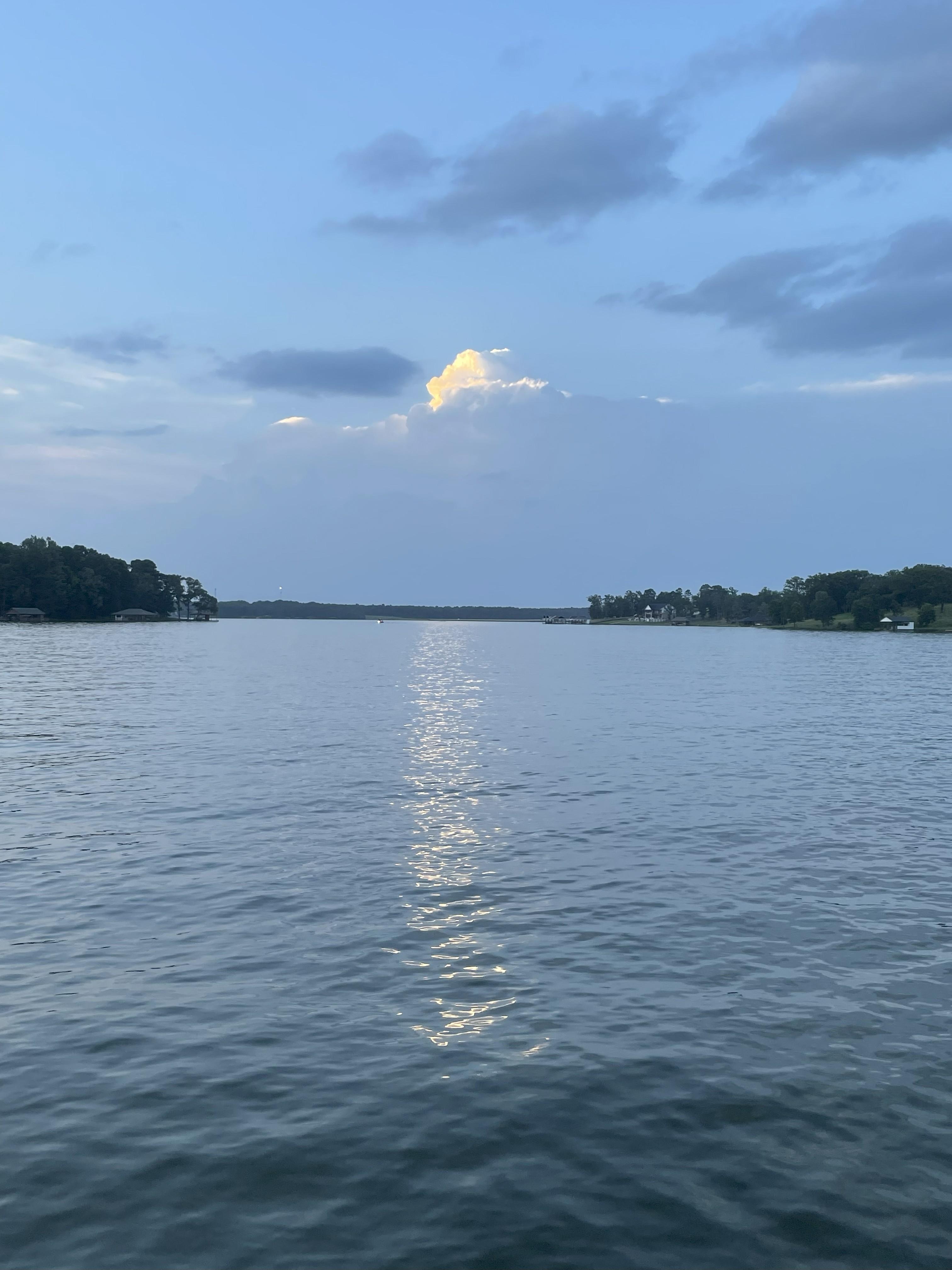 moon rise from the boat house