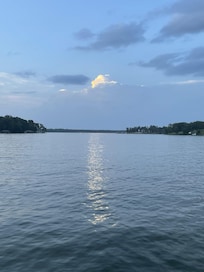 moon rise from the boat house