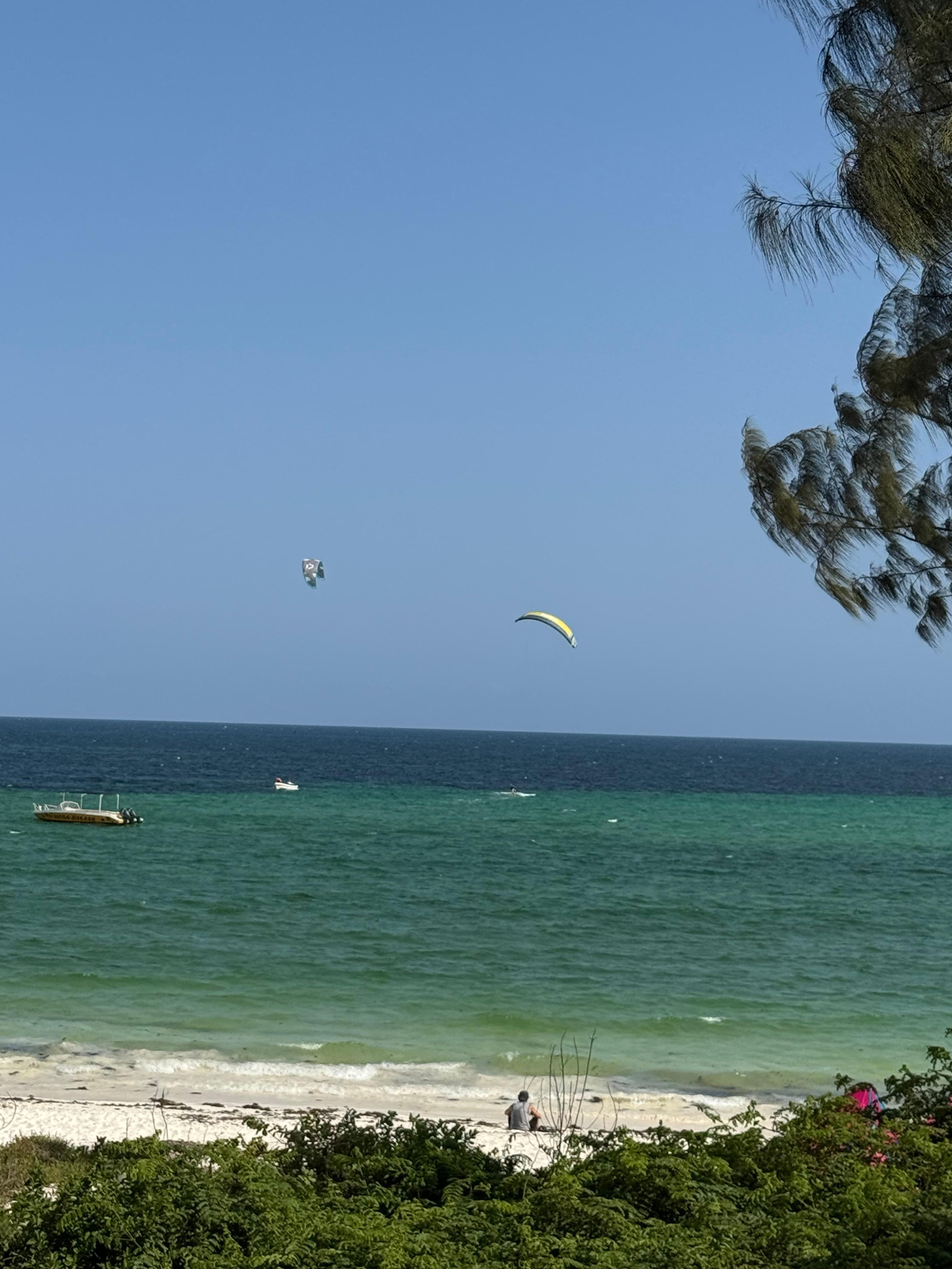Beach in front of the resort