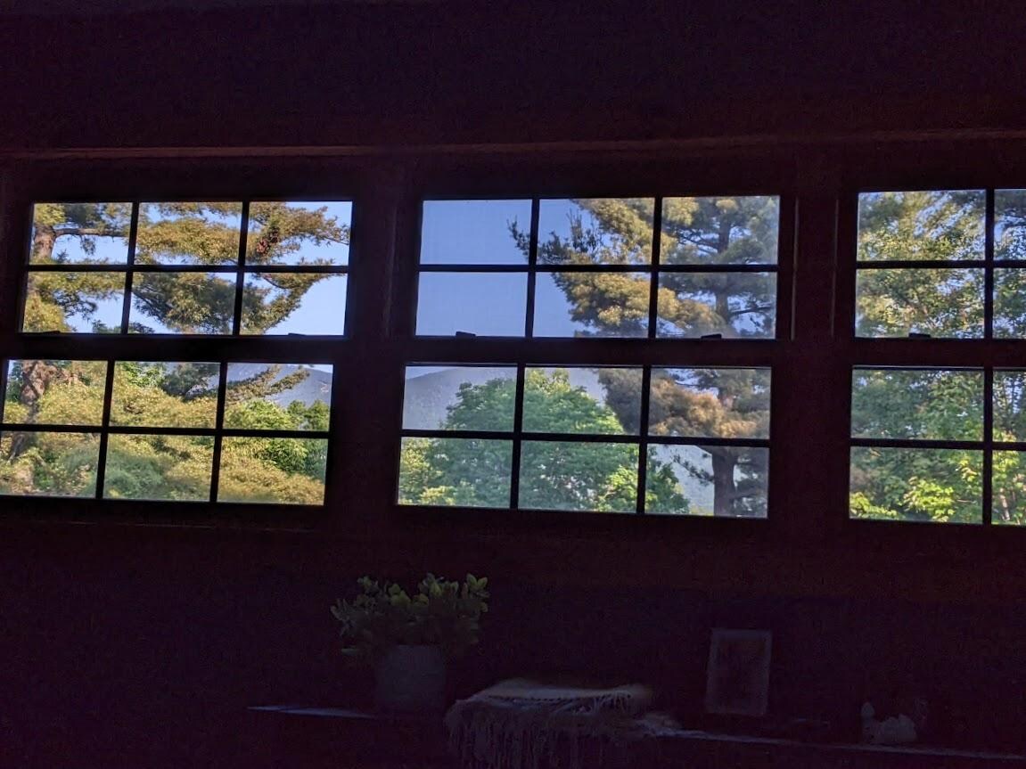 View from upstairs bedroom of Whiteface Mountain.