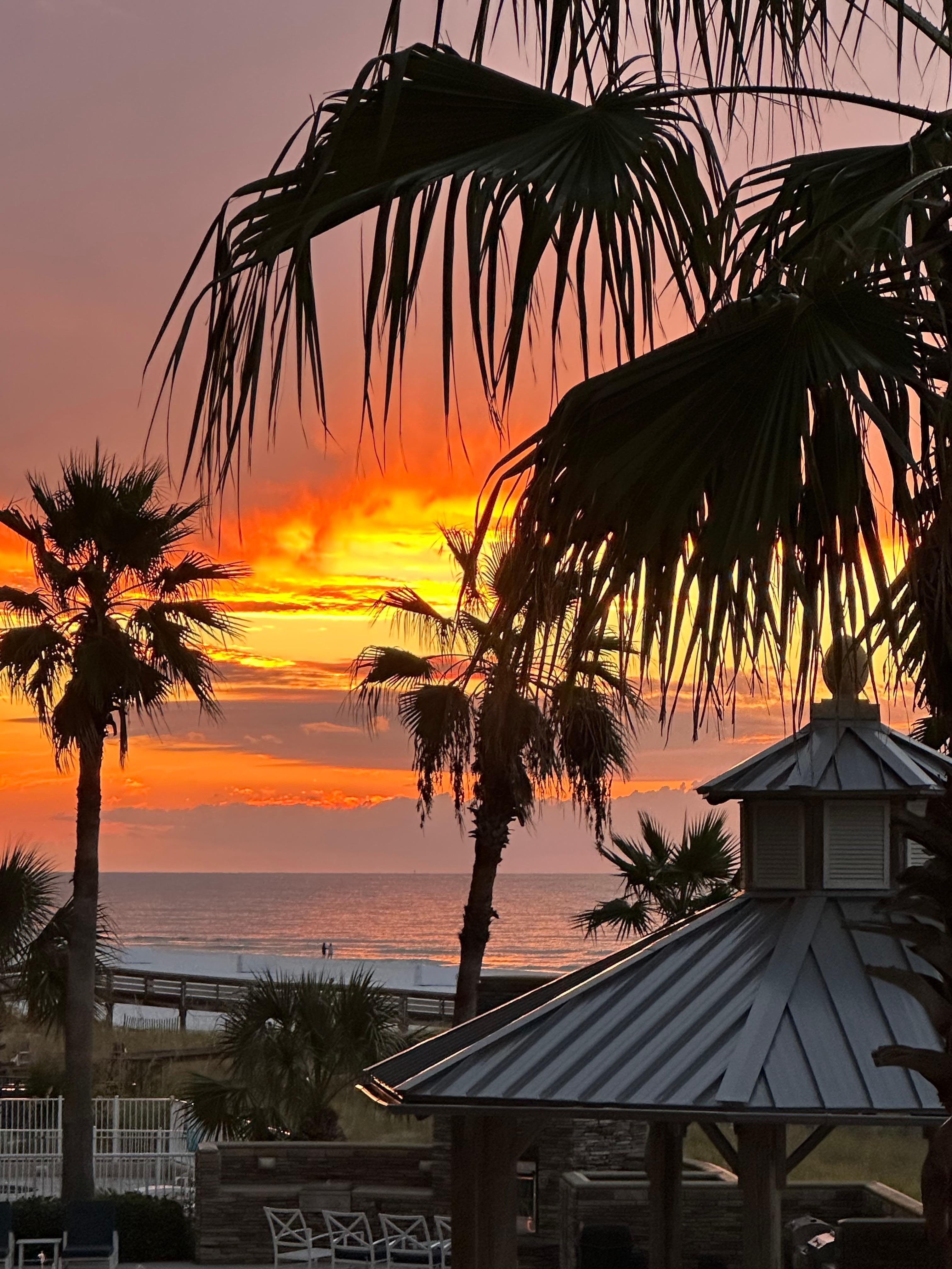Beautiful sunrises from the patio.
