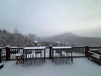 Fresh snow in morning.