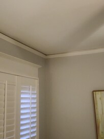 Says the room was remodled but the crown molding is not done right