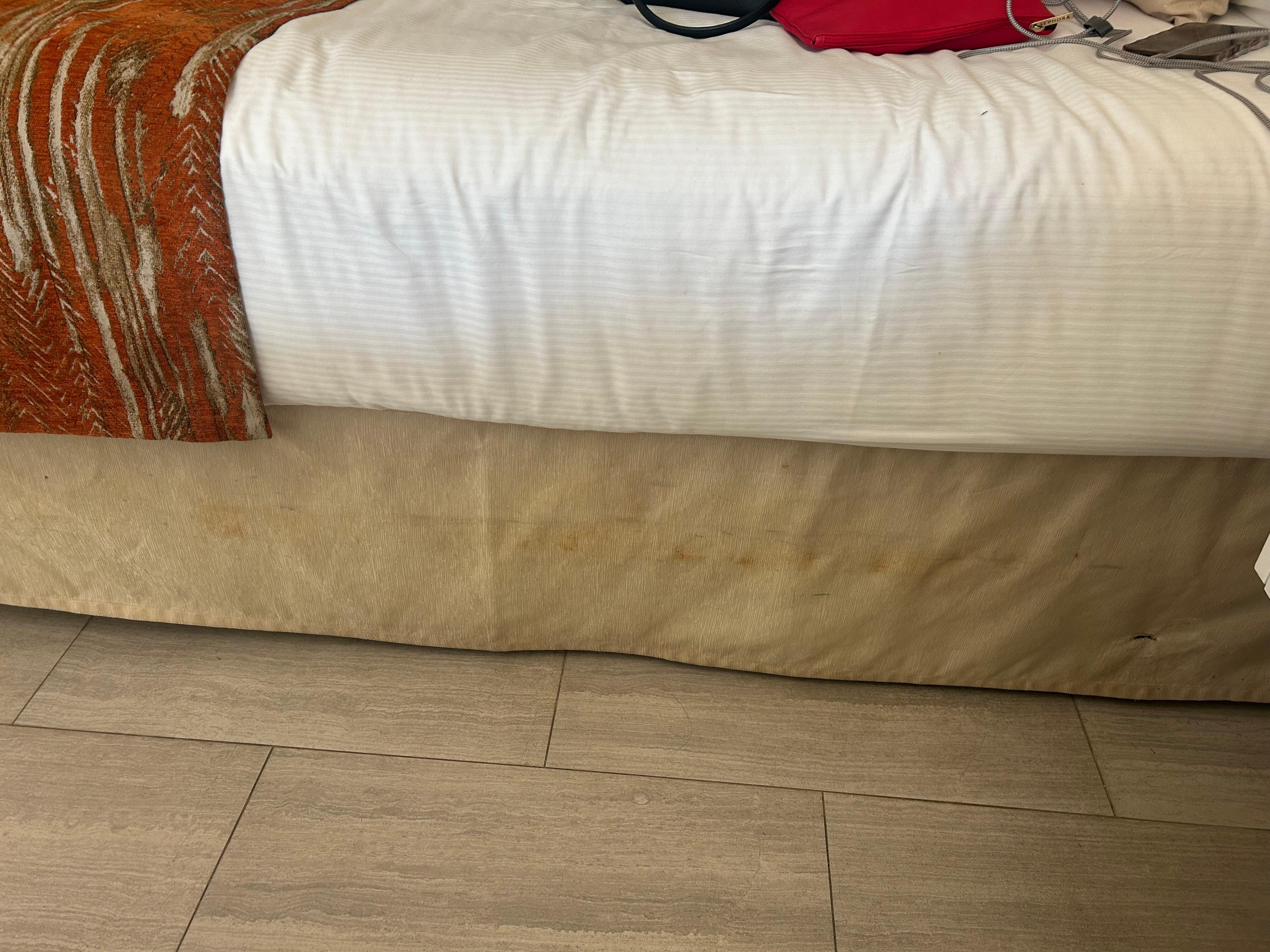 Bed runner ripped and stained 