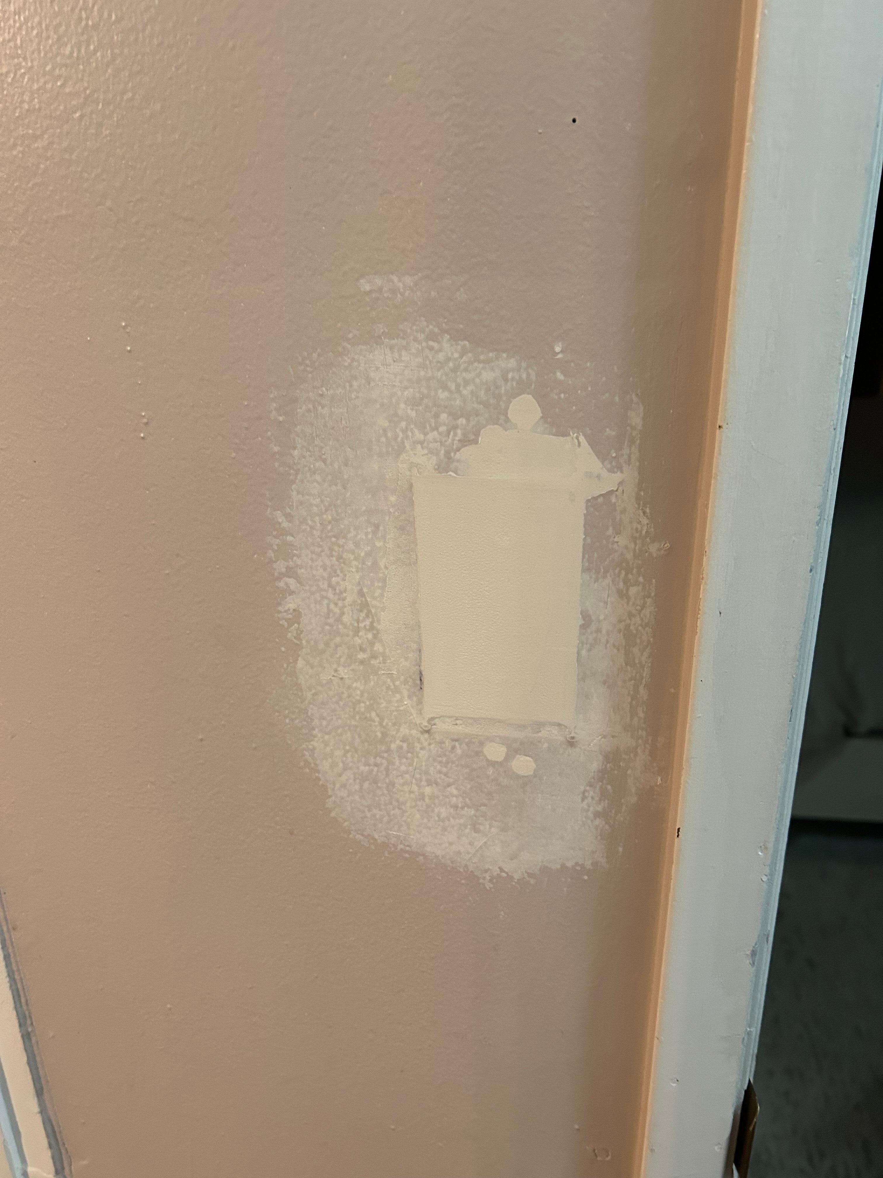 Unfinished paint in hallway