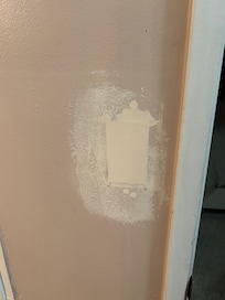 Unfinished paint in hallway