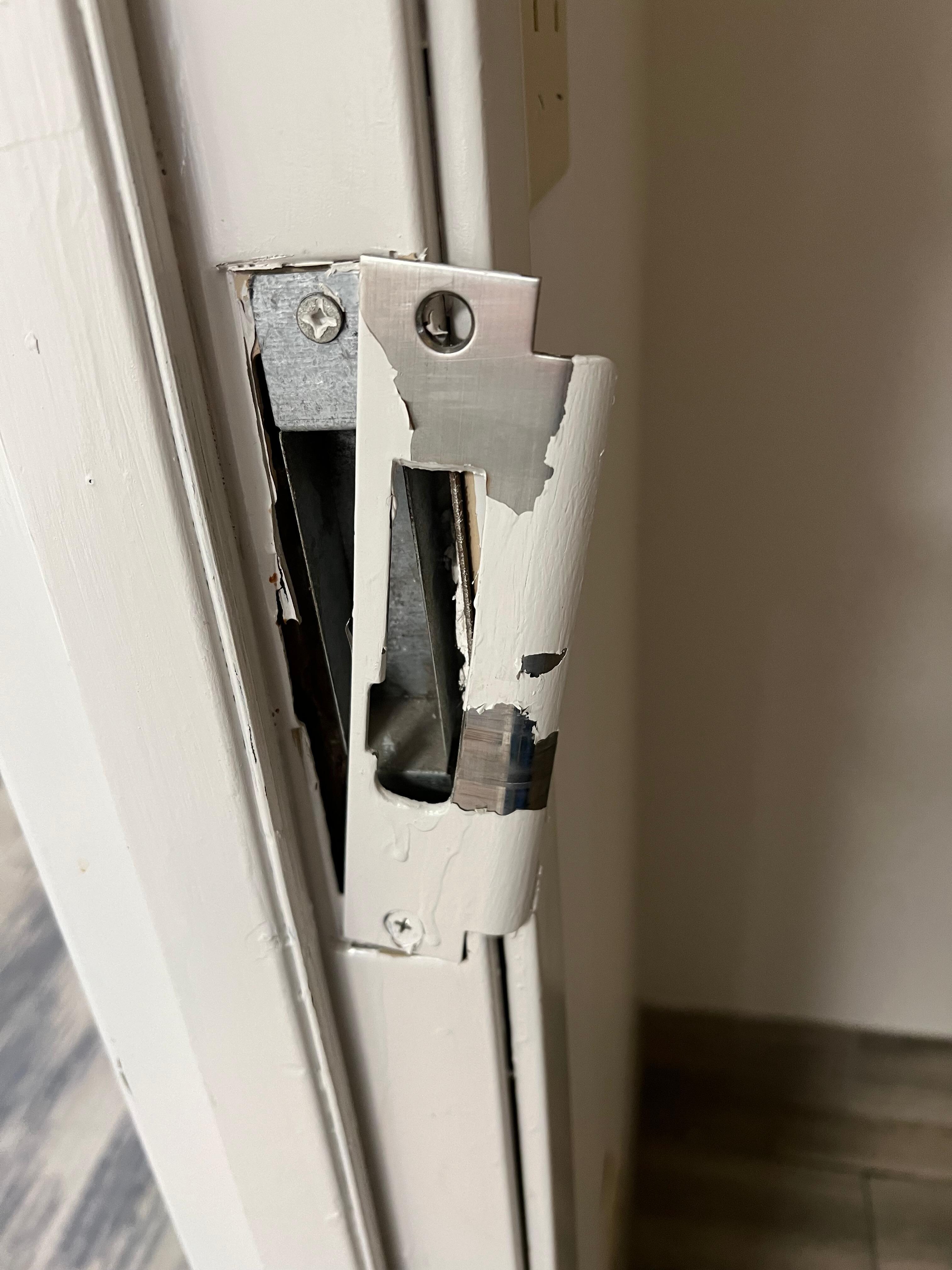 Broken door jamb