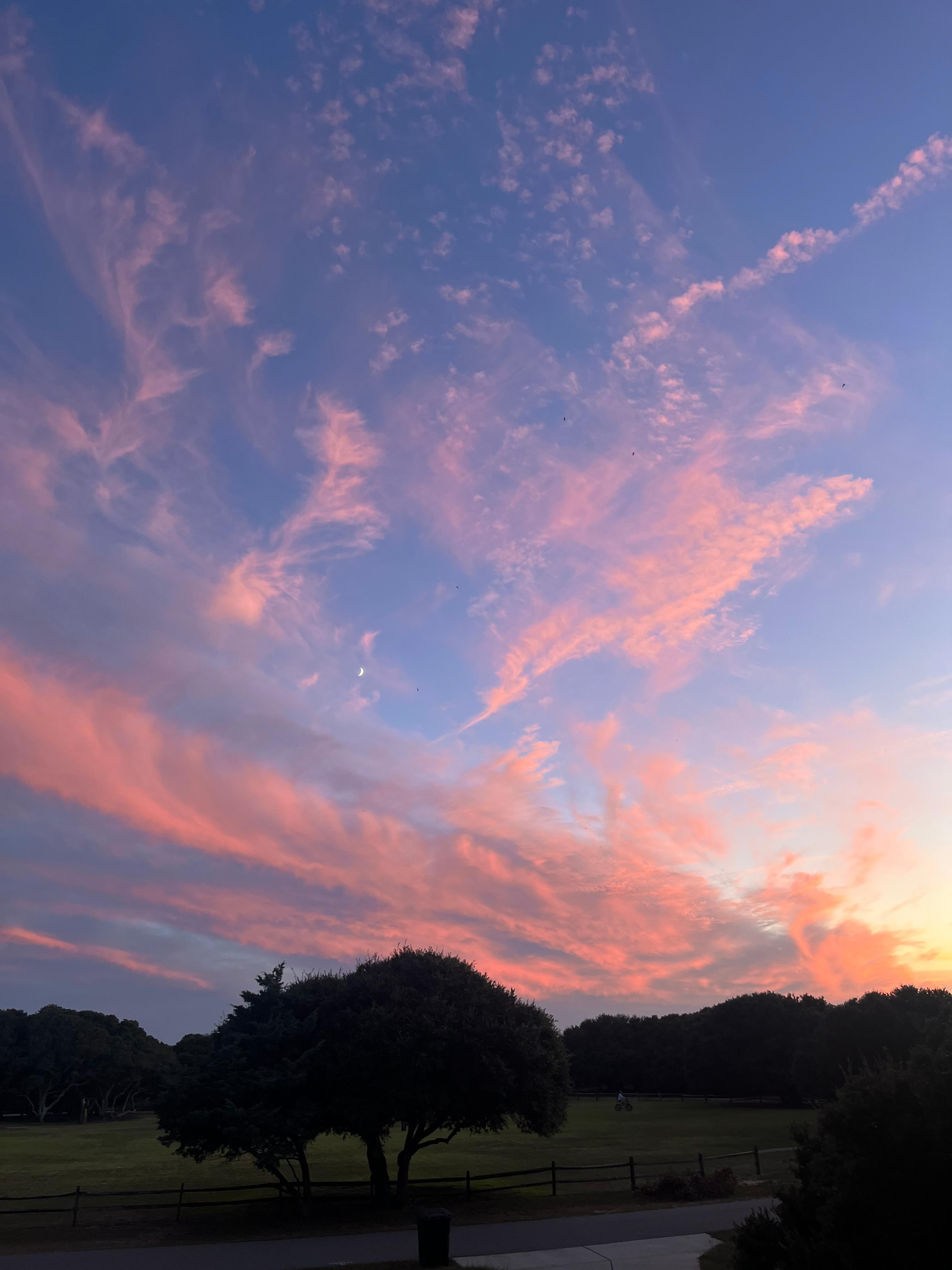 Gorgeous sunset from deck.