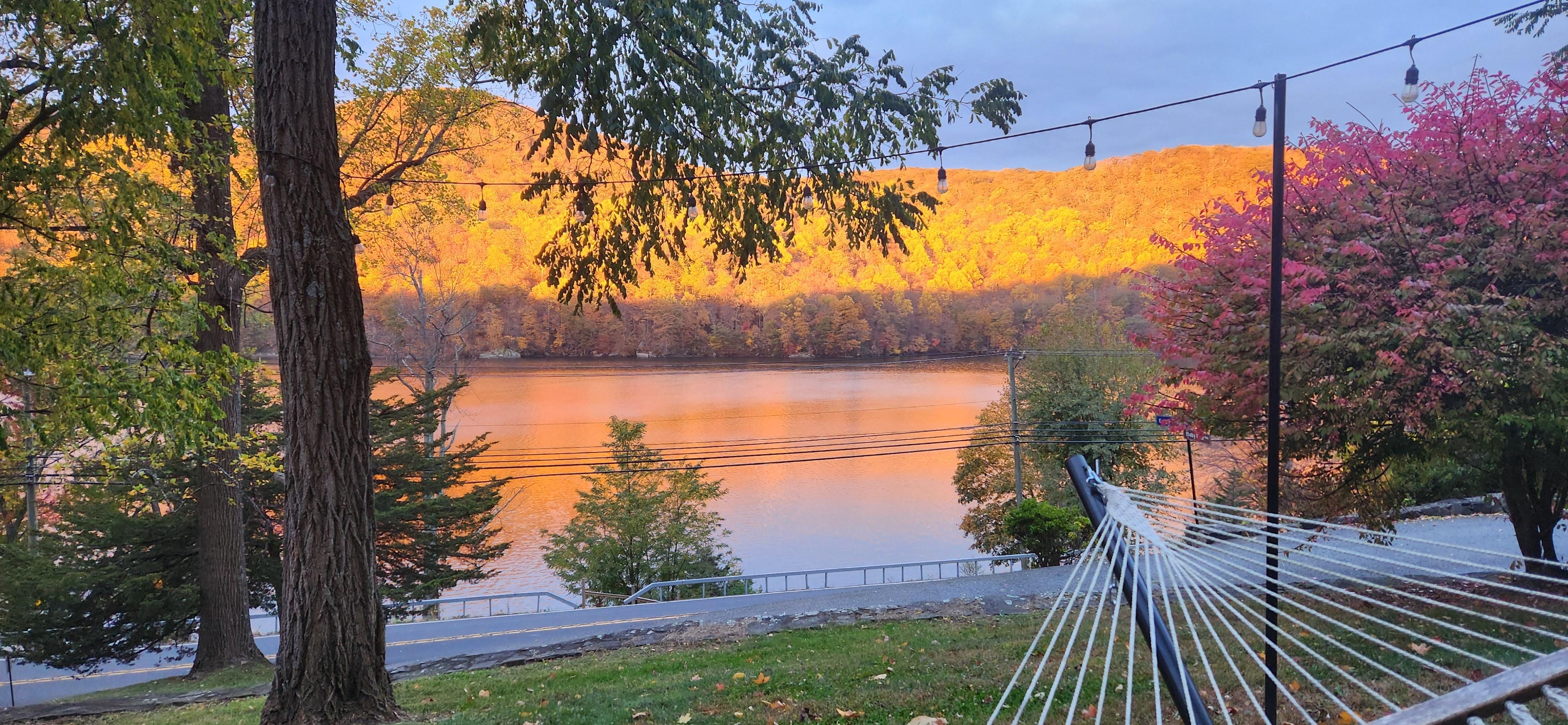 The view of the sunrise just outside your door