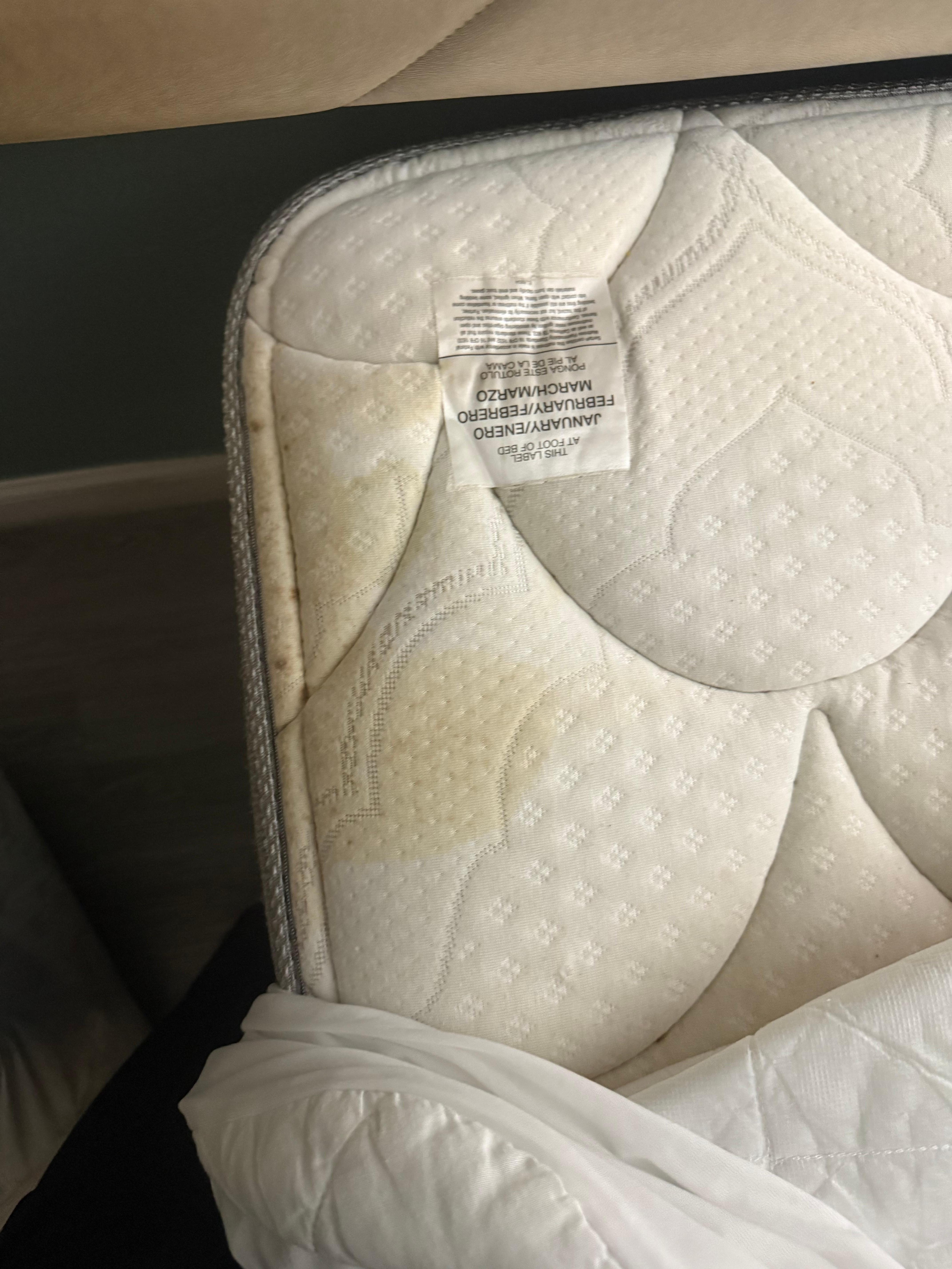 Stains all over mattress