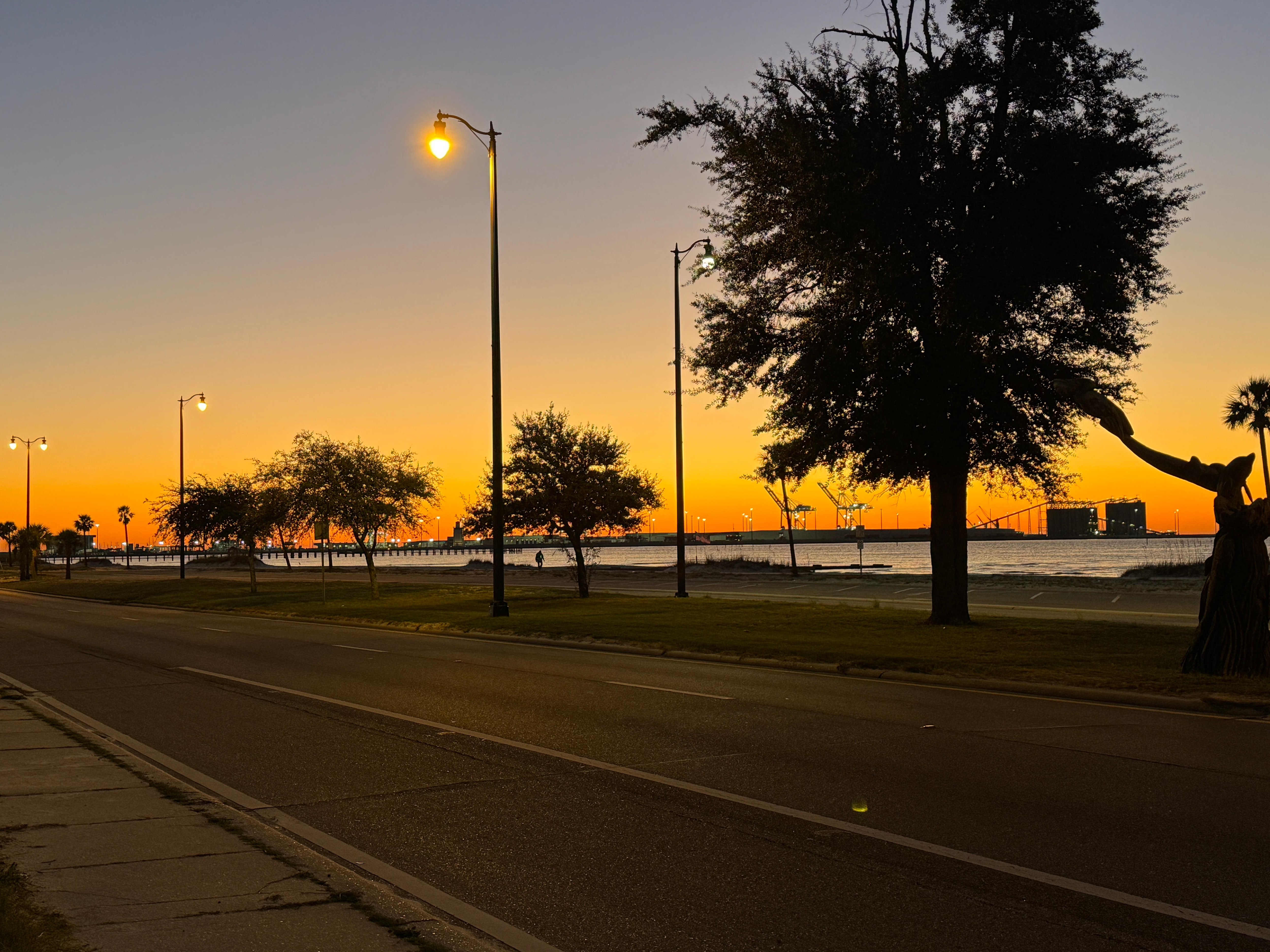 Sunrise from end of road