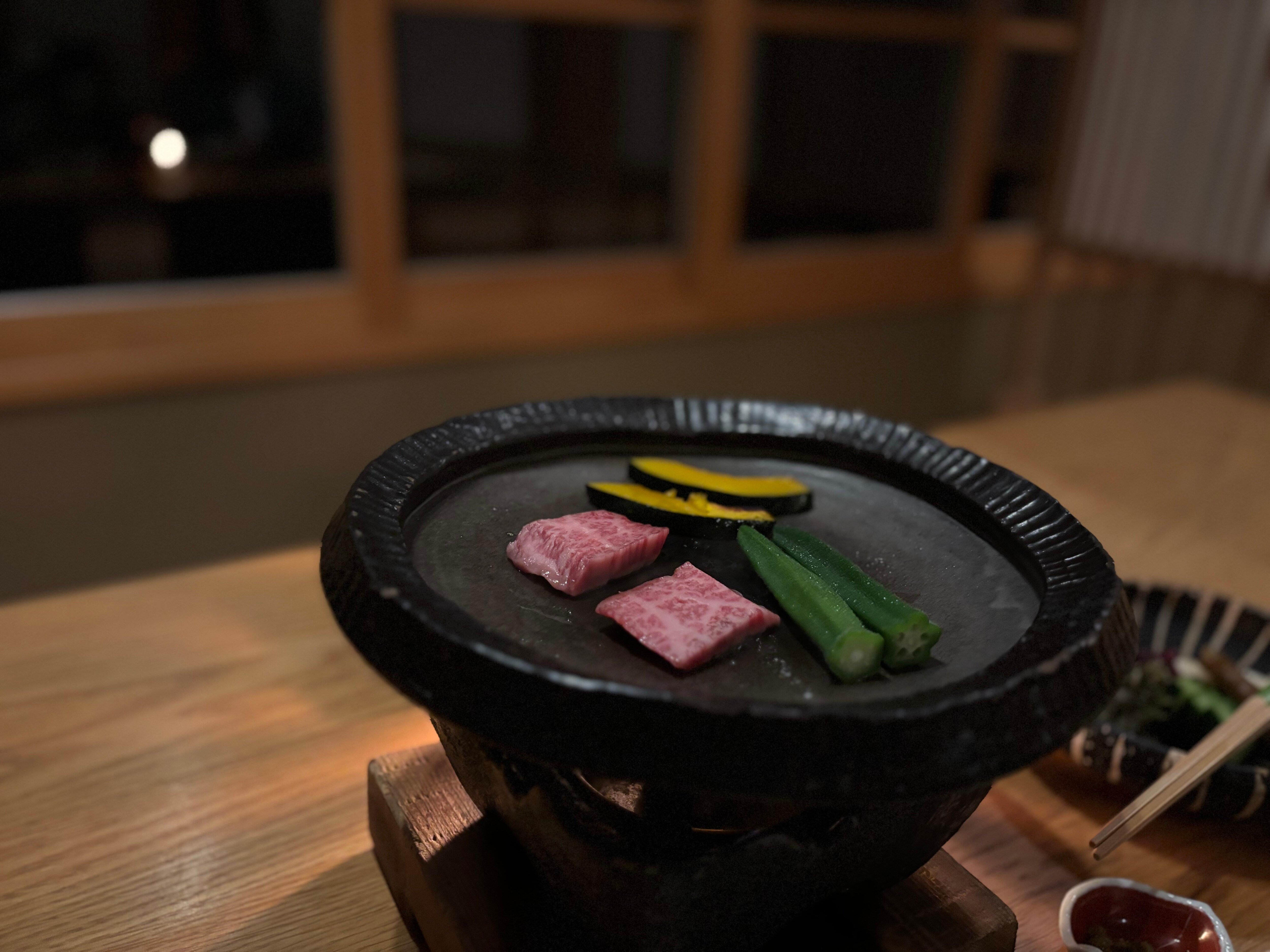 和牛の陶板焼き