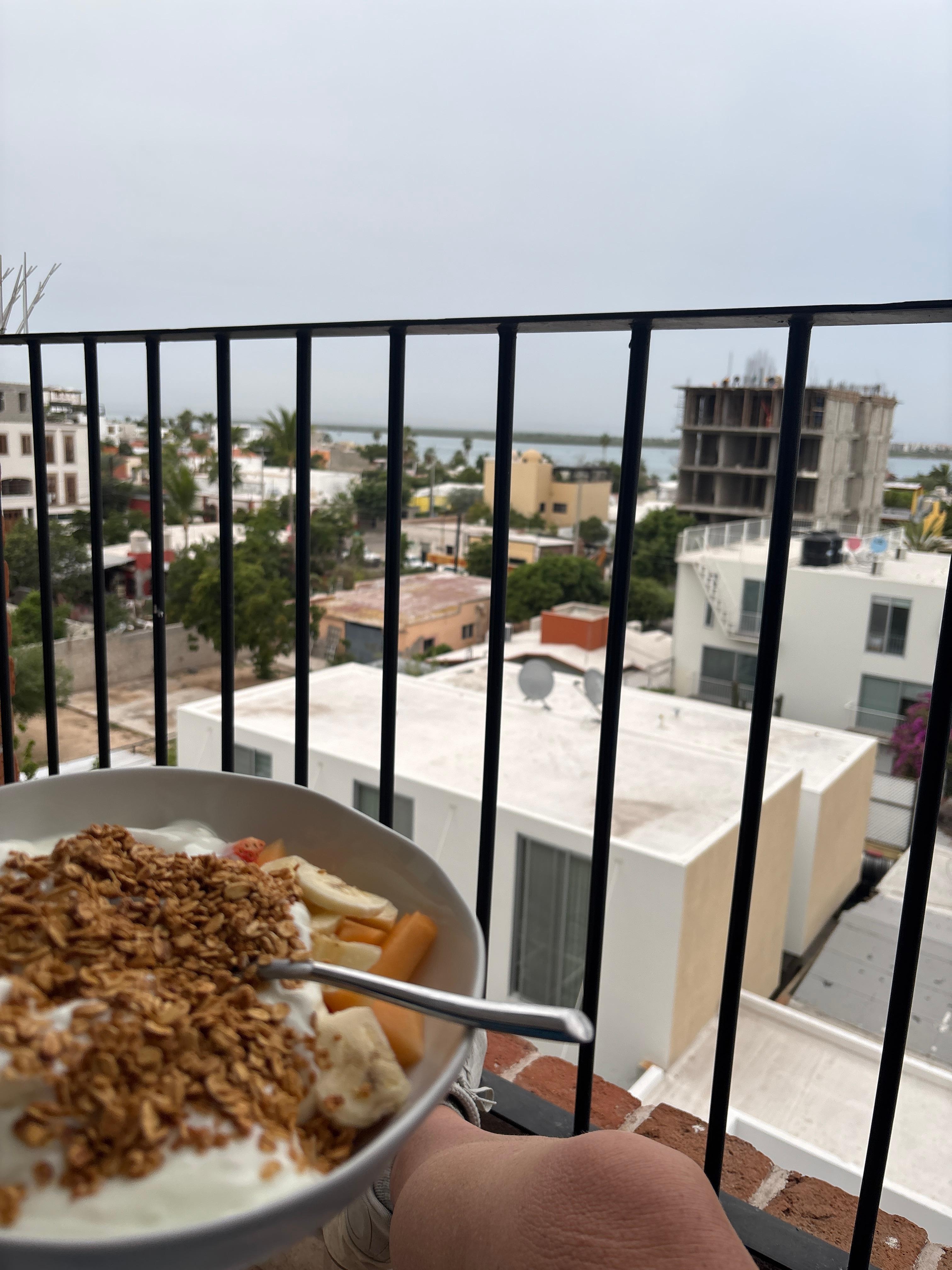 AM view from balcony!