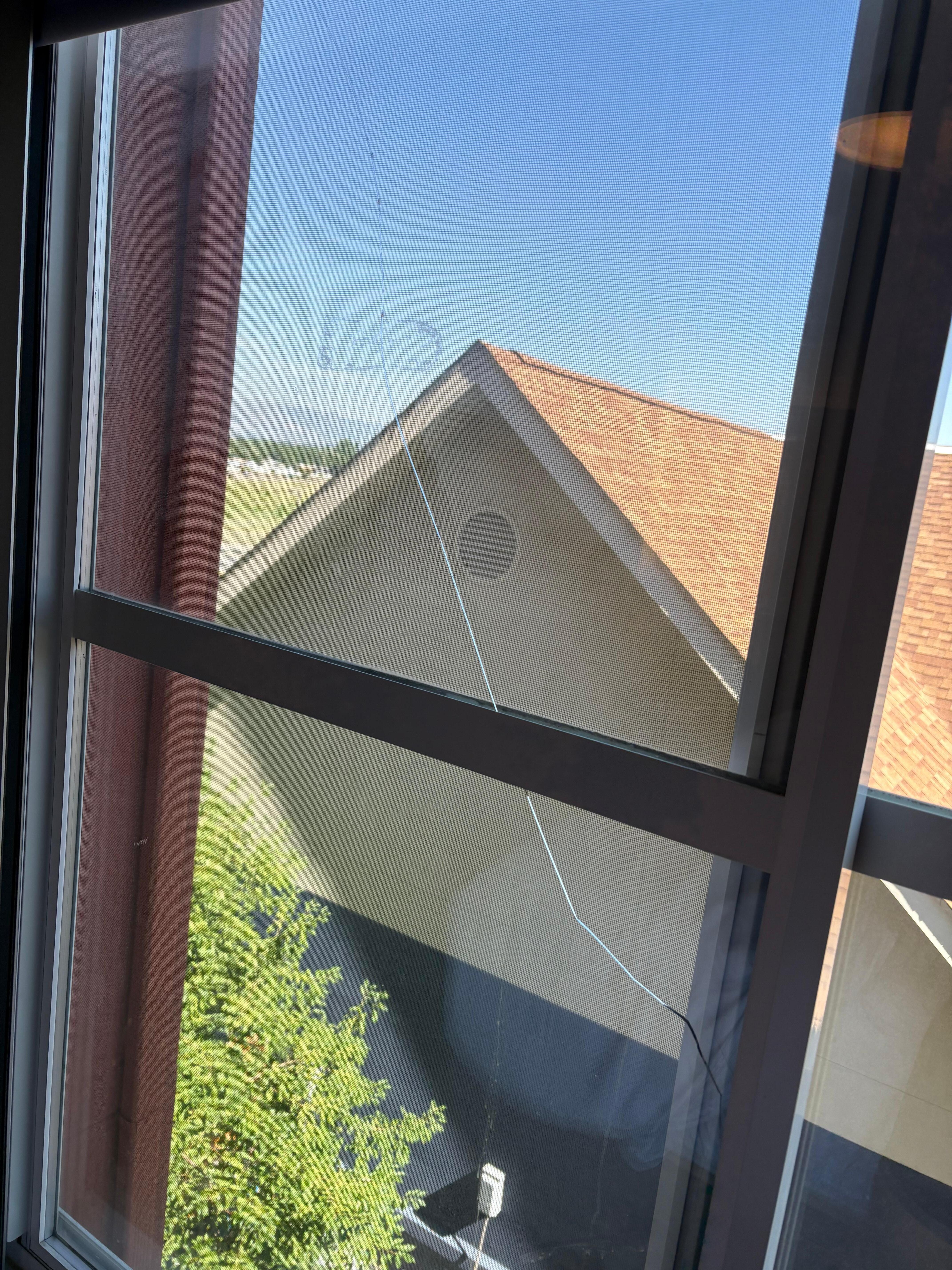 Room 328 cracked window