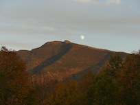 Moonrise over Mt Mansfield taken from the deck.