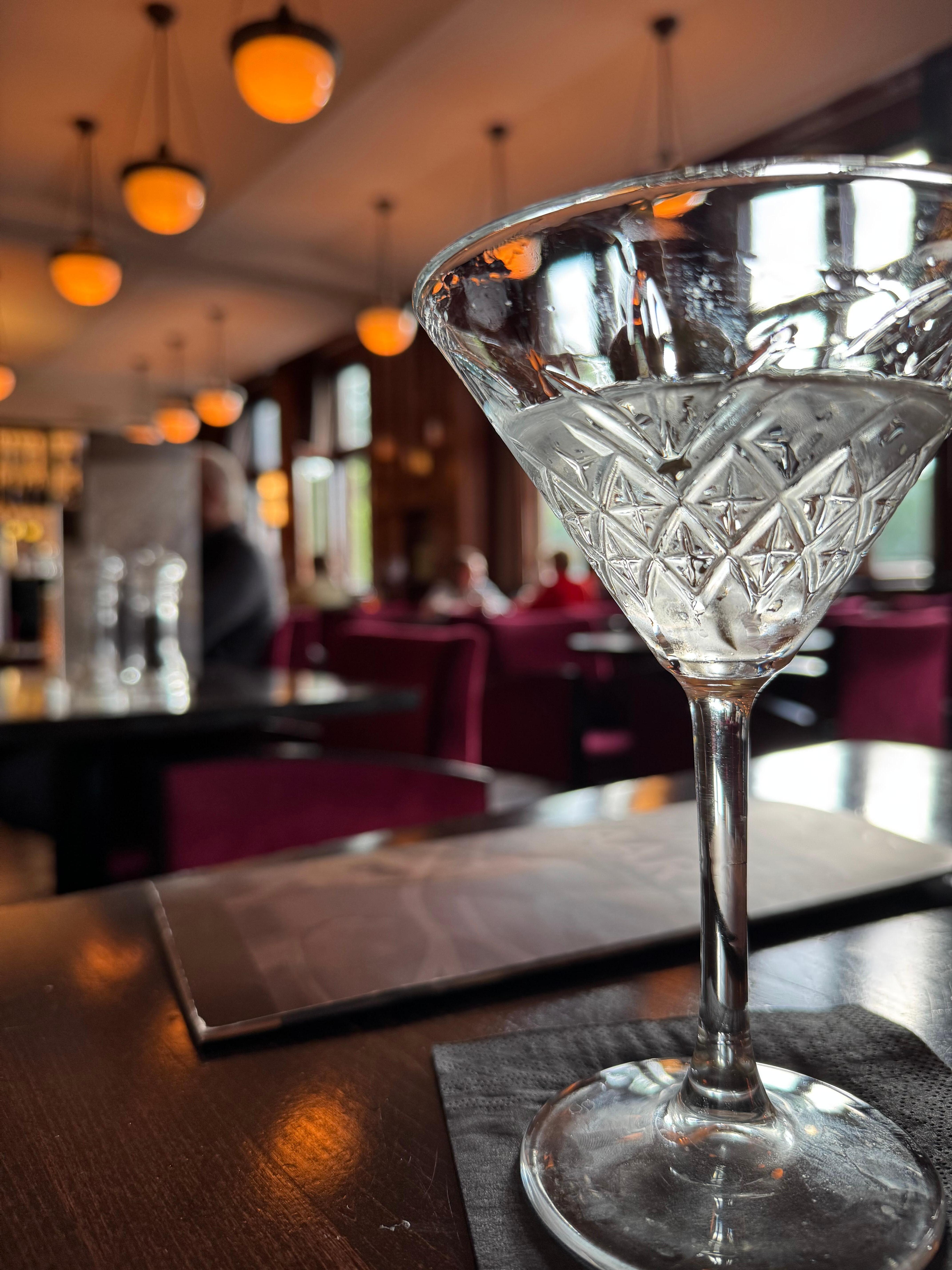 A martini at the bar.
