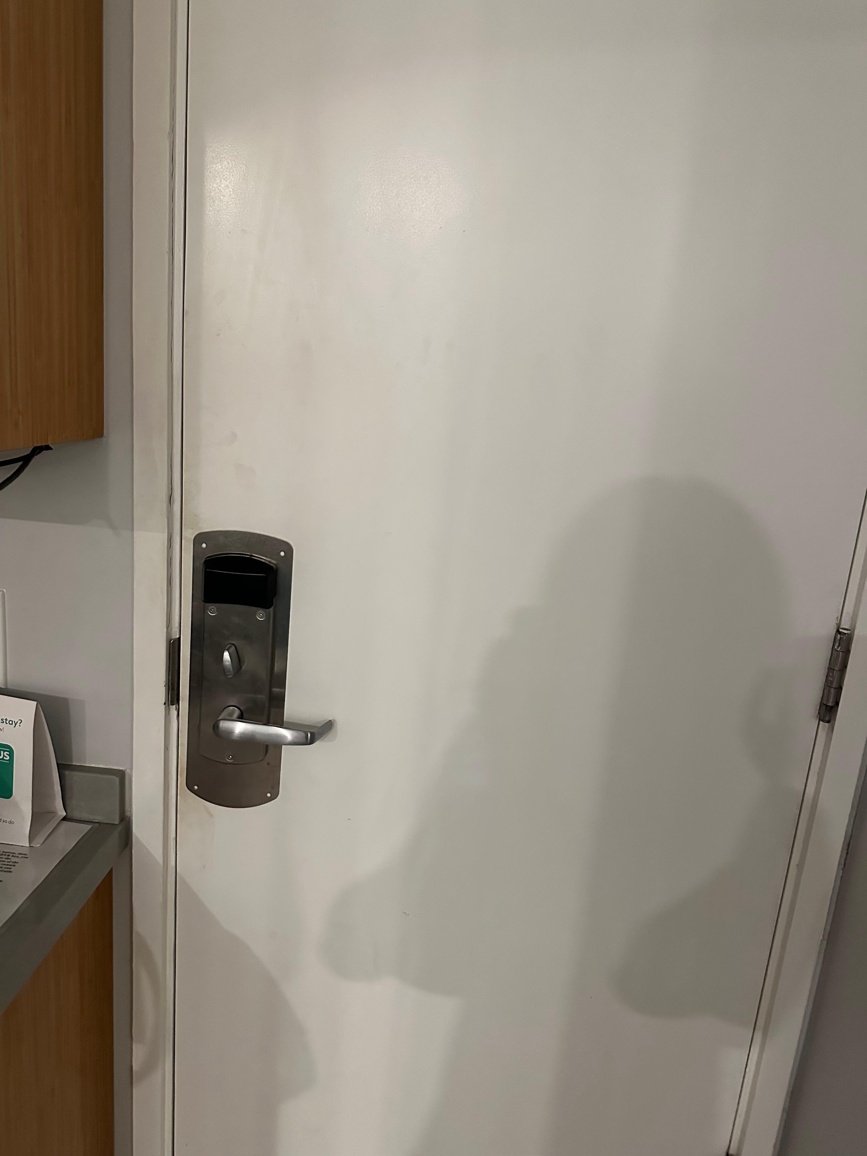 No extra security door lock