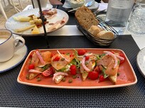 The salmon for breakfast was outstanding.