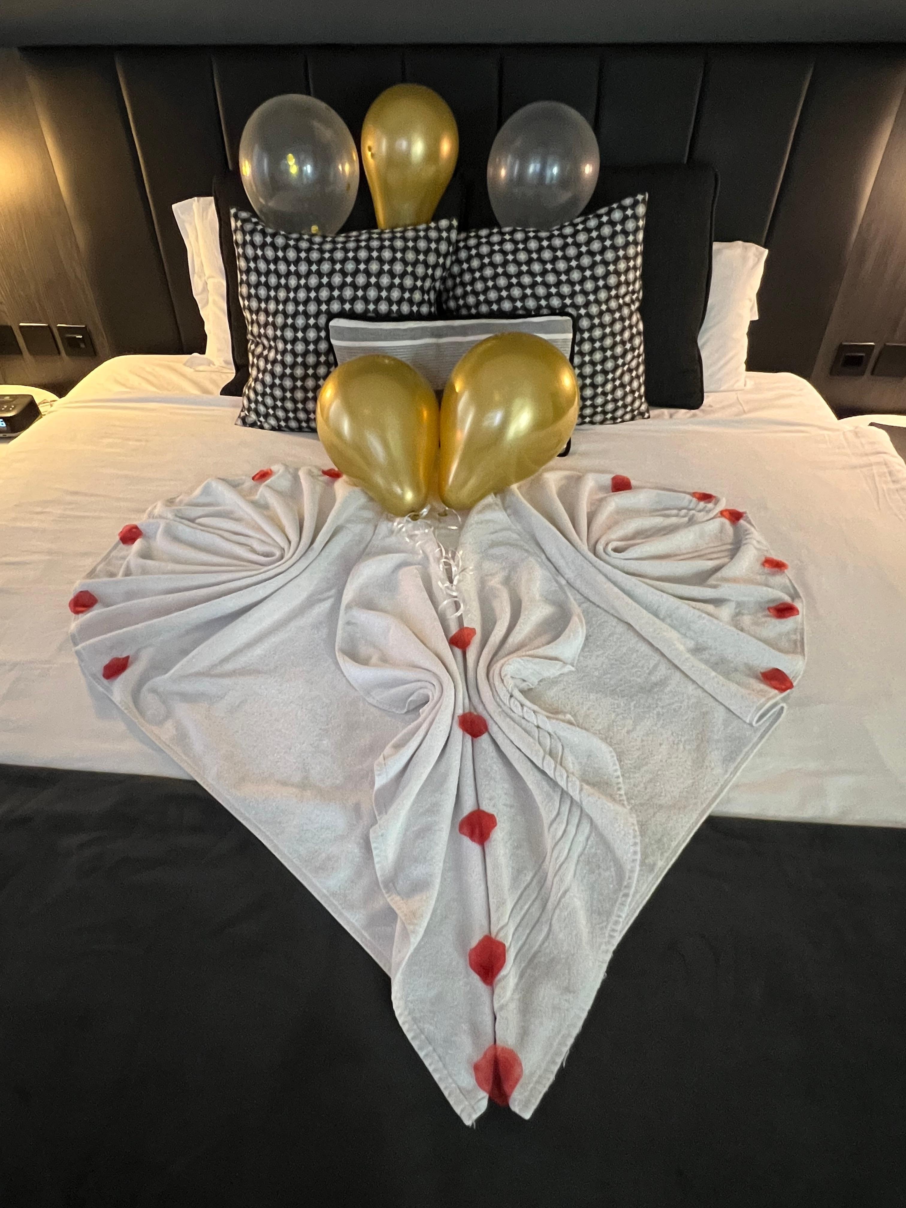 Room decorated for our birthday 