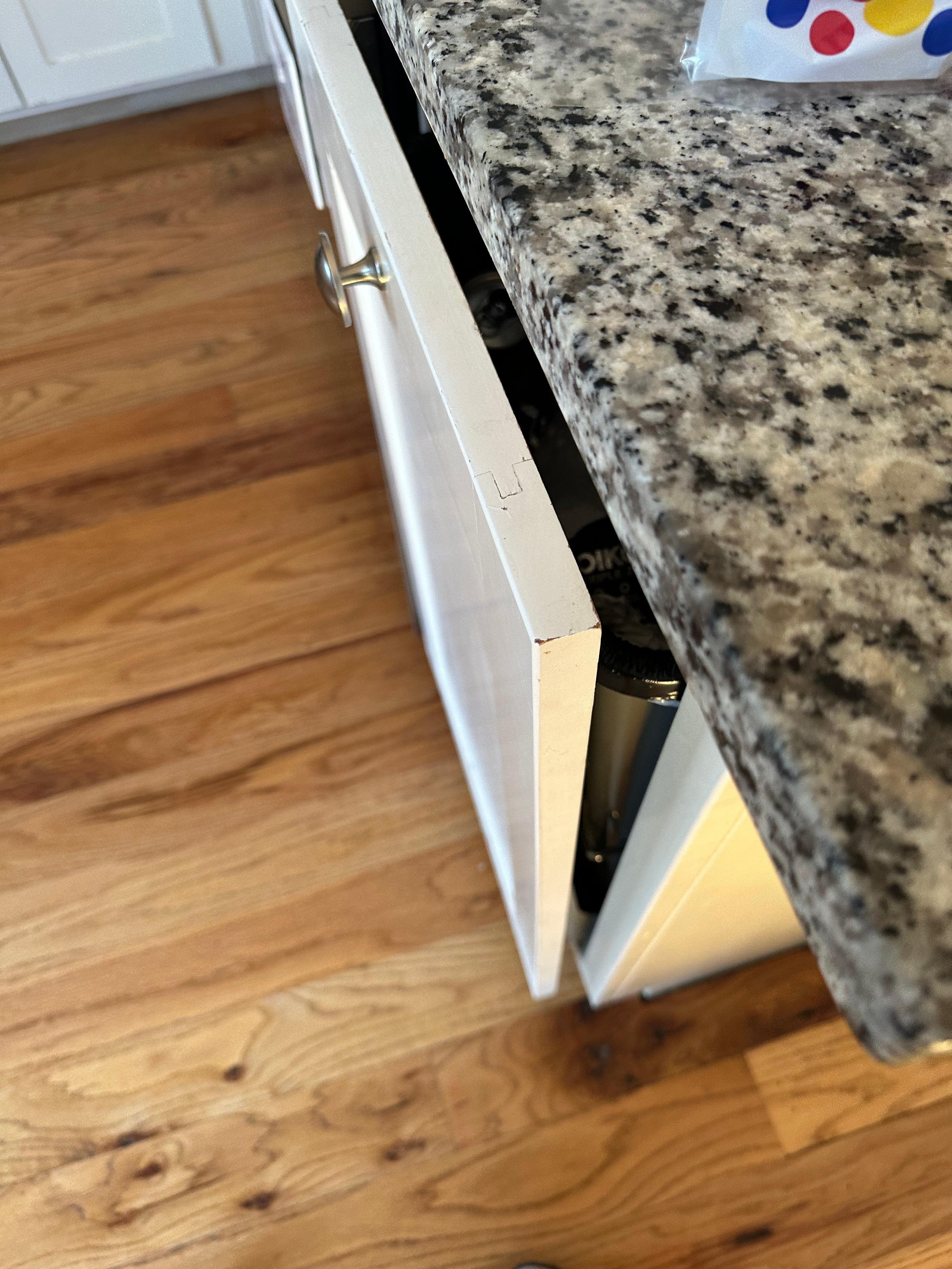 Garbage can drawer would not shut. Actually kept getting stuck.