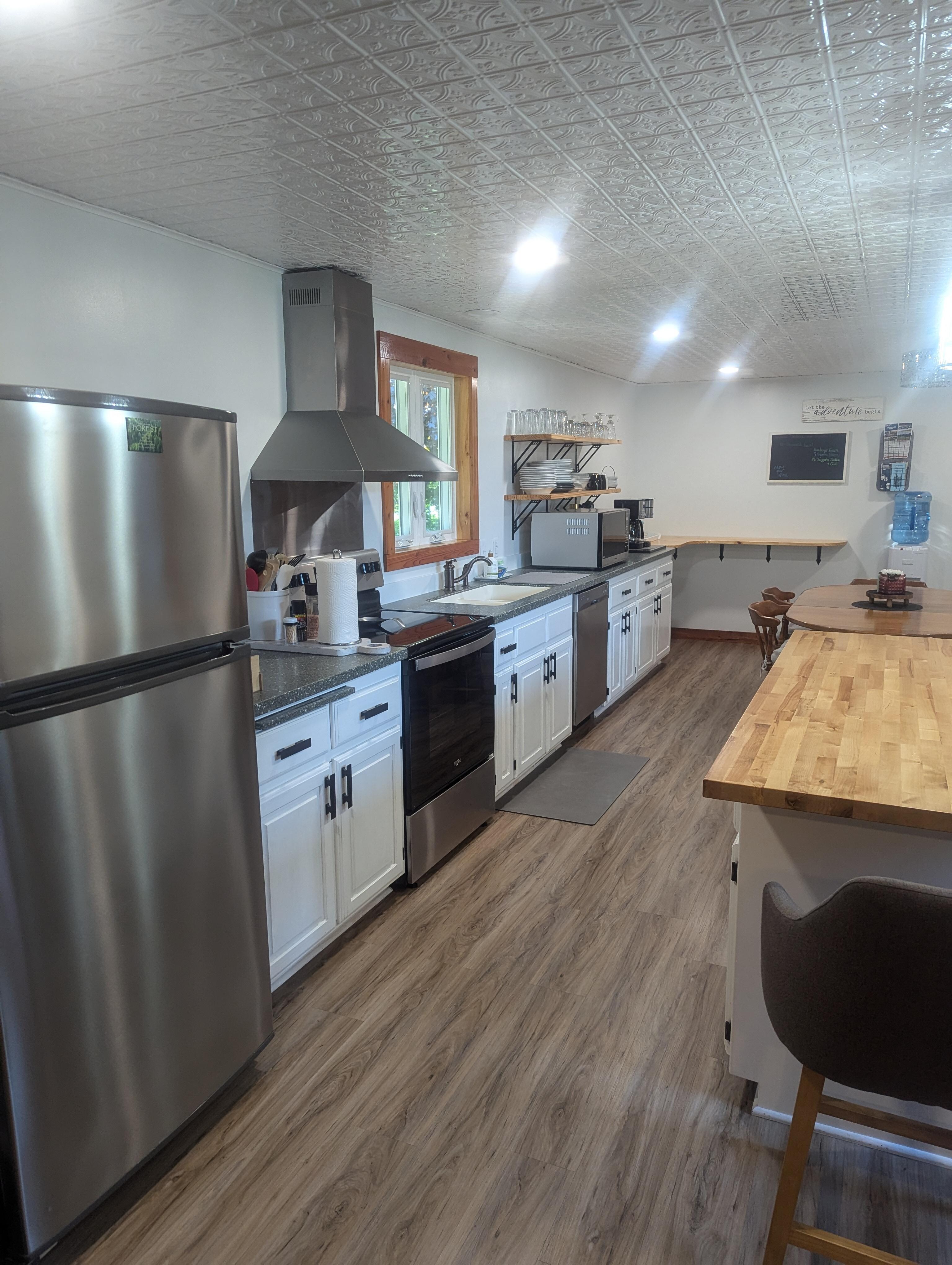 Fully stocked kitchen made for easy meal cooking, the waffle maker was great to have for breakfast!
The grill accessories came in handy too!