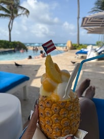 Poolside at one for the pools